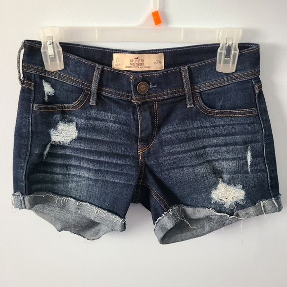 ❣️10/$50❣️: HOLLISTER | dark wash jean shorts - Picture 1 of 3